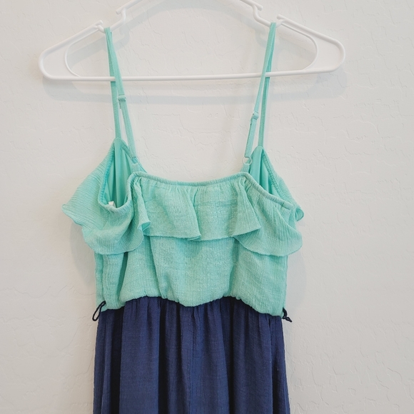 IZ Byer Color Block Maxi Dress Hi Low Hem Size S - Picture 12 of 16